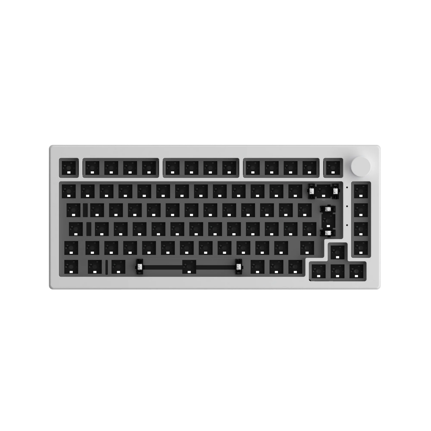 Akko 5075S VIA Kit 75% Custom Barebone Keyboard RGB Backlit 3/5-Pin Hotswap Mechanical Gaming Keyboard with Knob Gasket Mount