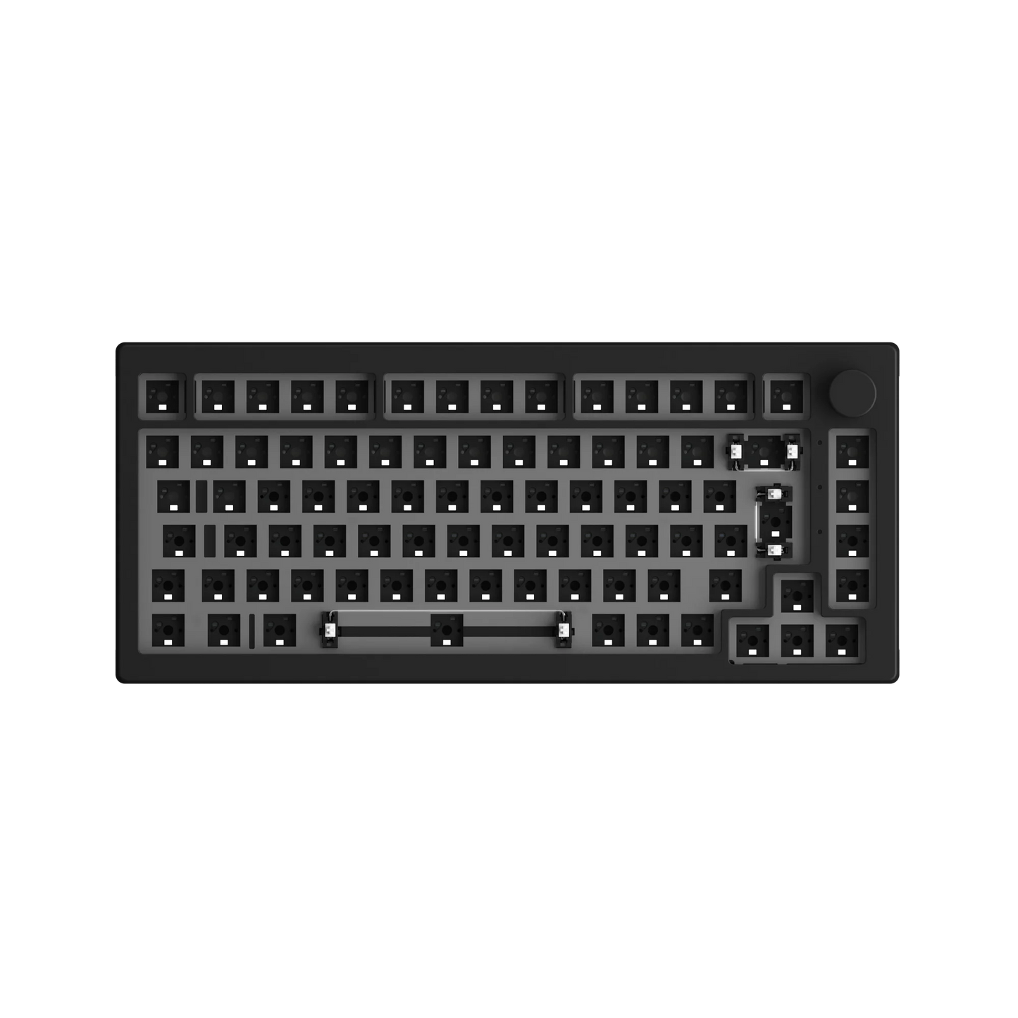 Akko 5075S VIA Kit 75% Custom Barebone Keyboard RGB Backlit 3/5-Pin Hotswap Mechanical Gaming Keyboard with Knob Gasket Mount