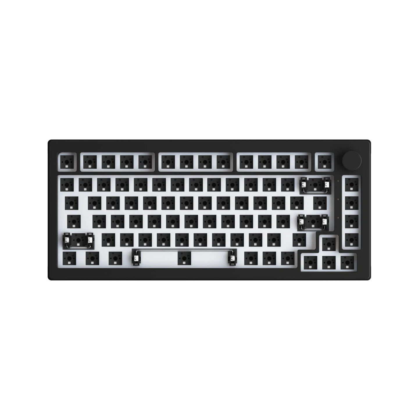 Akko 5075S VIA Kit 75% Custom Barebone Keyboard RGB Backlit 3/5-Pin Hotswap Mechanical Gaming Keyboard with Knob Gasket Mount