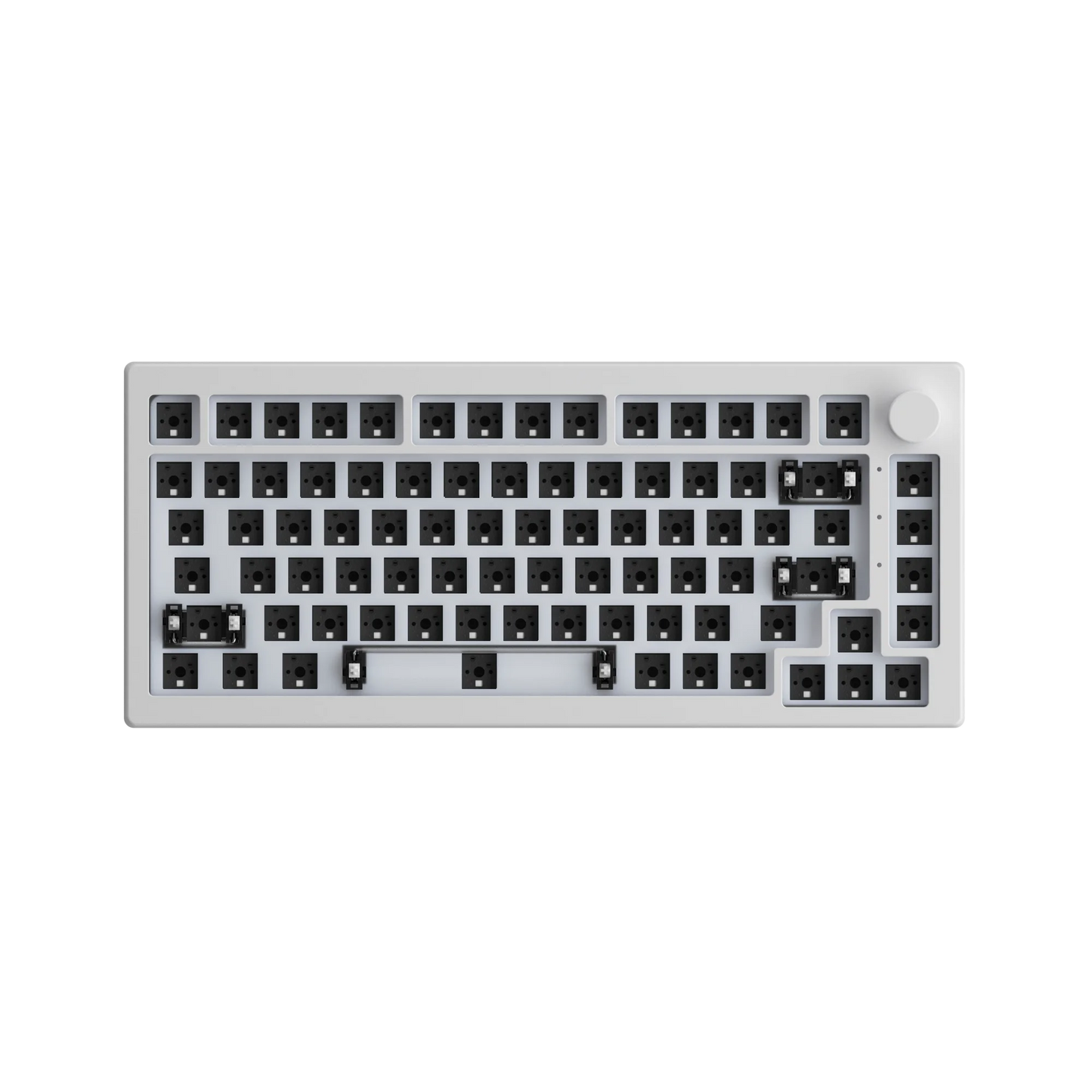 Akko 5075S VIA Kit 75% Custom Barebone Keyboard RGB Backlit 3/5-Pin Hotswap Mechanical Gaming Keyboard with Knob Gasket Mount