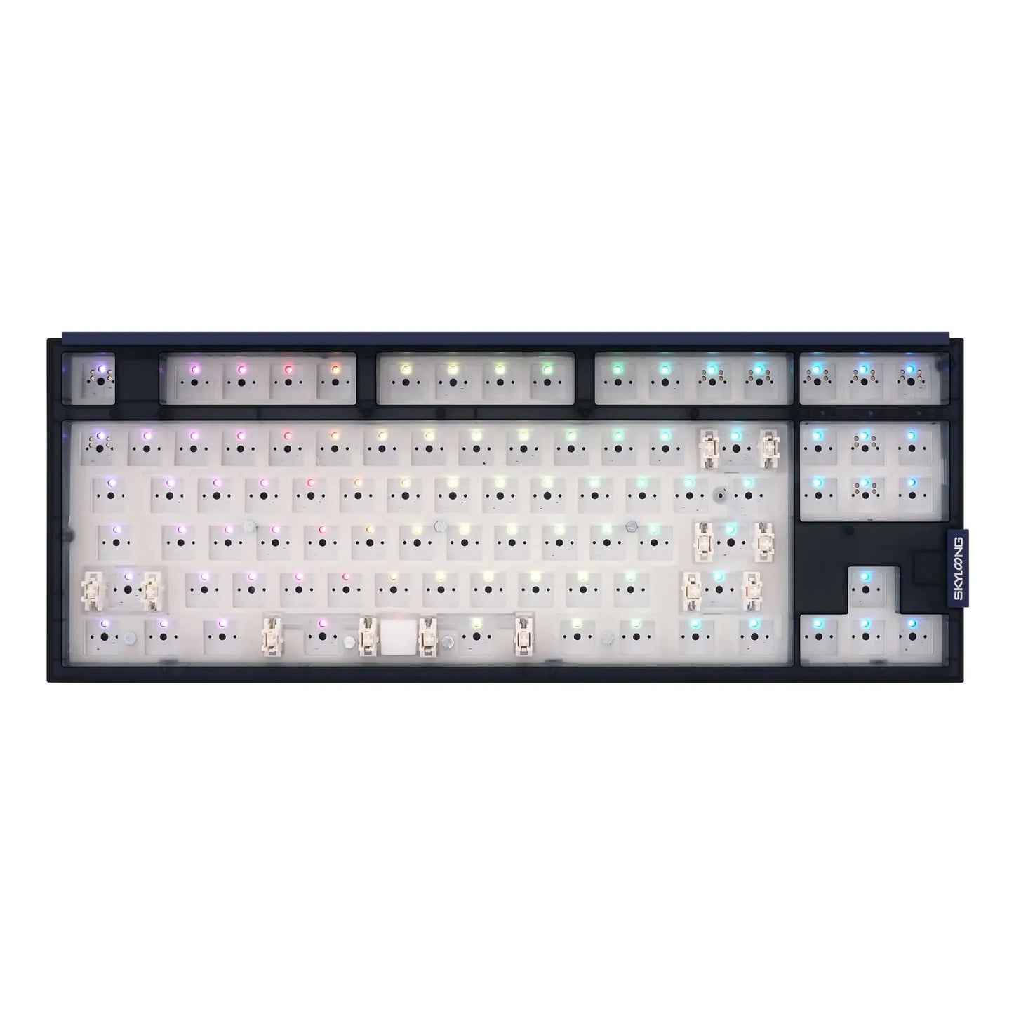 SKYLOONG GK87 Pro 3 Mode Keyboard Kit Low Latency Gaming Keyboard Kit Not with Screen Switches Keycaps Knobs Steel Sticker