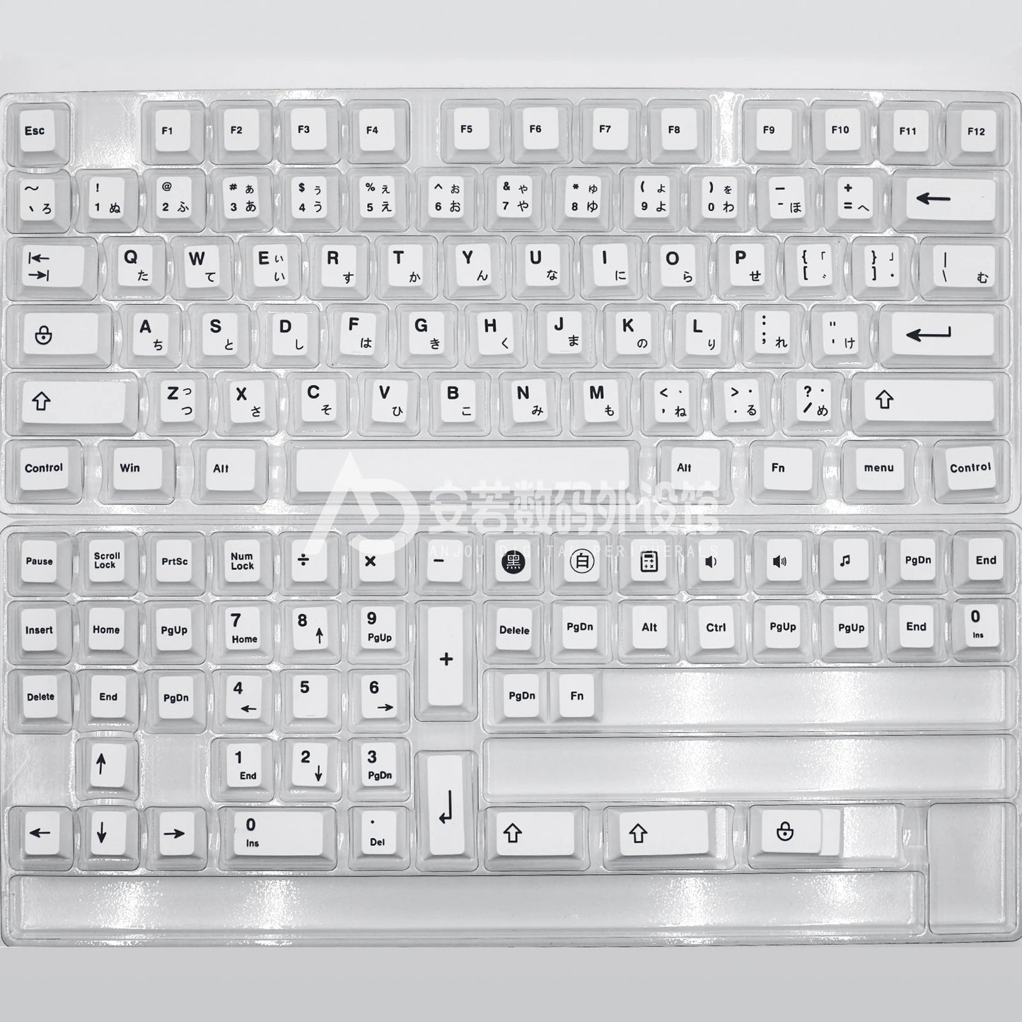 125 Keys PBT Black White Japanese Keycaps Cherry Profile For Gaming Mechanical Keyboard Supplement 1.75U 2U Shift Space Bar