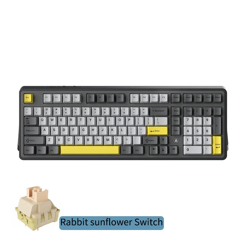 AJAZZ AK980 mechanical keyboard multifunctional knob gasket structure color screen wireless gaming keyboard PC gaming machine ac