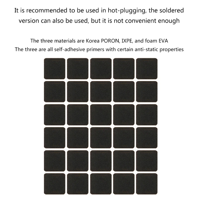 120Pcs Poron IXPE EVA Pad For Hot Swappable Mechanical Keyboard Switch Reduce Noise DIY Keyboard Kits Mute Foam Pads
